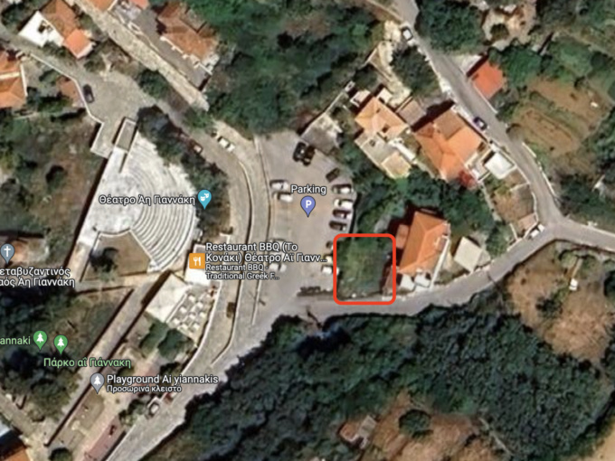 I.D. 1004 – Constructible Corner Plot in Pano Vathy, Samos Town – Sea Views & Historic Charm