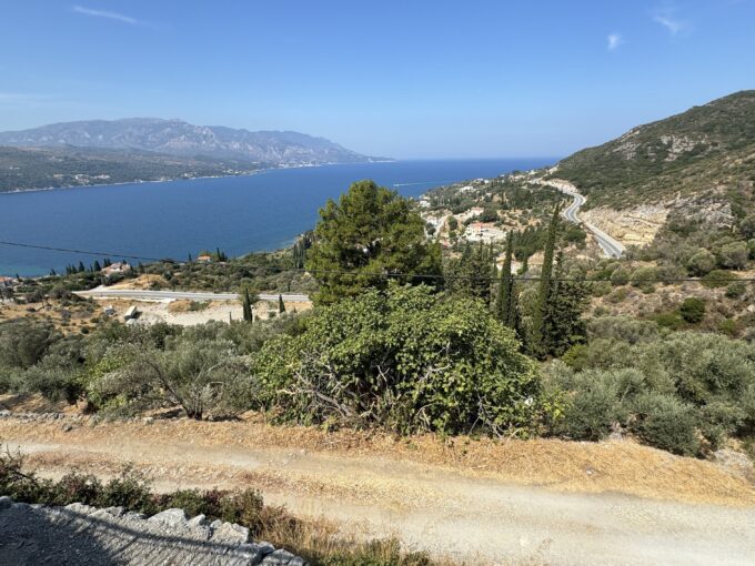 I.D. 1010 – Prime 6,228 sq. m.  Plot in Kalami, Samos with Sea Views and Building Potential. The plot features 3,775 sq. m. of buildable land with olive trees, water access, and breathtaking views.